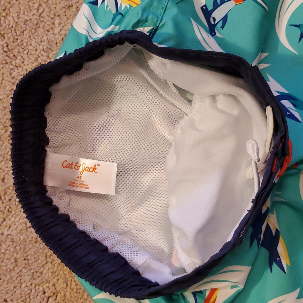 Cat & Jack Boy Swim Trunks Size 4 T - Picture 6 of 8